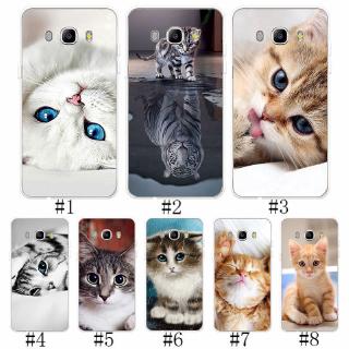 tpu เคสโทรศัพท์ซิลิโคนลายแมวน่ารักสําหรับ samsung galaxy j 3 j5 j 7 2015 2016