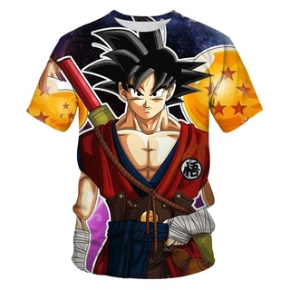 เสื้อยืดพิมพ์ลาย Dragon Ball Pop 3 มิติแฟชั่นฤดูร้อนสําหรับผู้ชาย