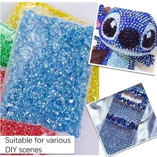 2000 ชิ ้ น 2 มิลลิเมตรหลากสีเรซิ ่ น Rhinestones Flatback สําหรับผู ้ หญิงคริสตัลประกายอะคริลิค Strass Appliques สําหรับ DIY Craft ทําอุปกรณ ์