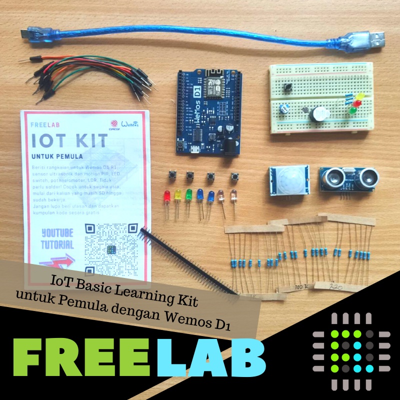ชุดการเรียนรู้พื้นฐาน IoT สําหรับผู้เริ่มต้นที่มี ESP32 / Wemos D1 + Ardu IDE + Blynk App ESP8266 No