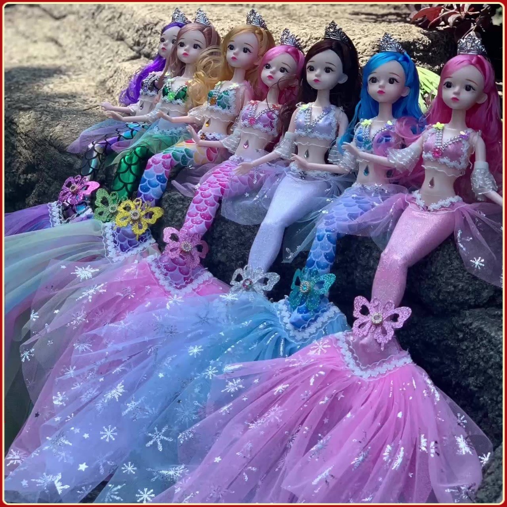 แต่งตัวนางเงือกของเล่นตุ๊กตาเจ้าหญิงของเล่นทำด้วยมือตุ๊กตาเด็กtoys