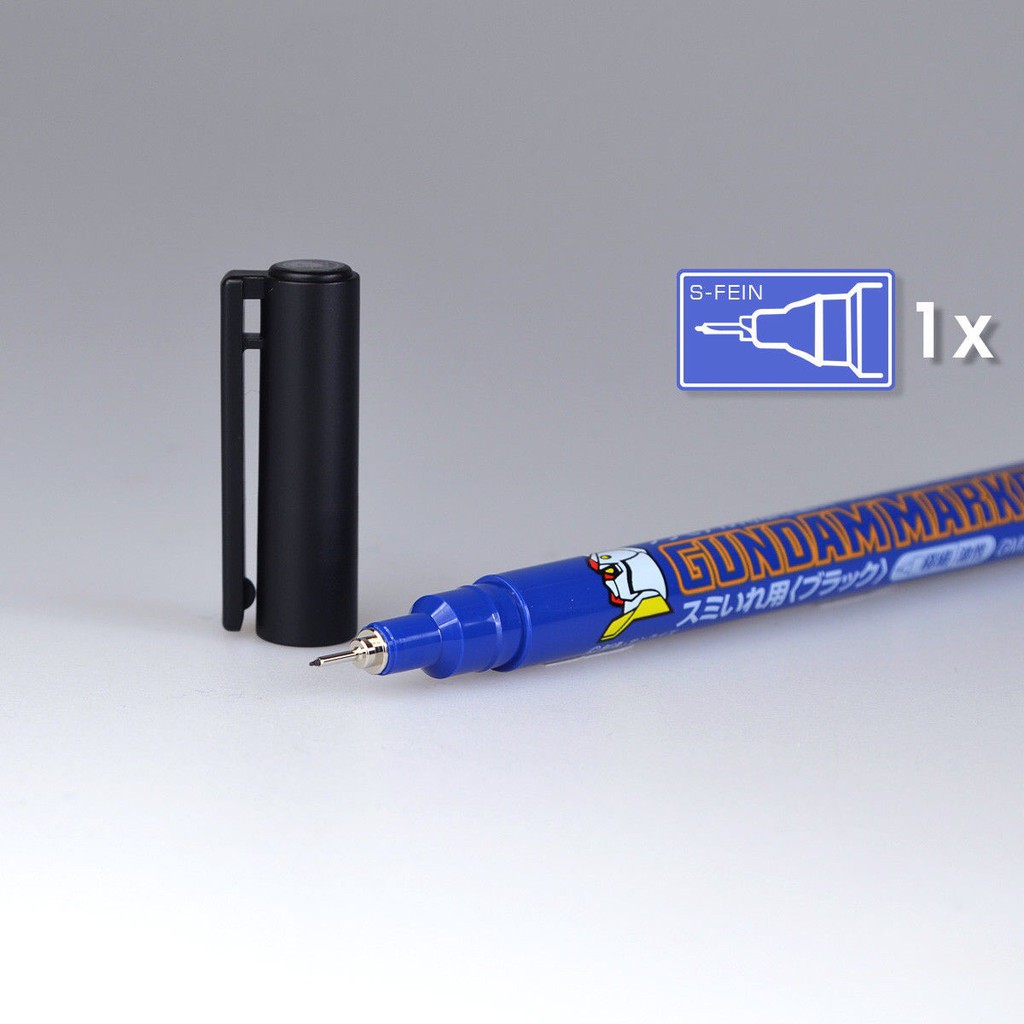 ปากกาตัดเส้นสีดำ GM01 GUNDAM MARKER LINER สีดำ (สูตรทินเนอร์ )