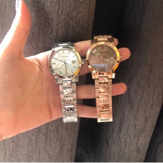 Burberry silver  rose-gold  size 34  mm