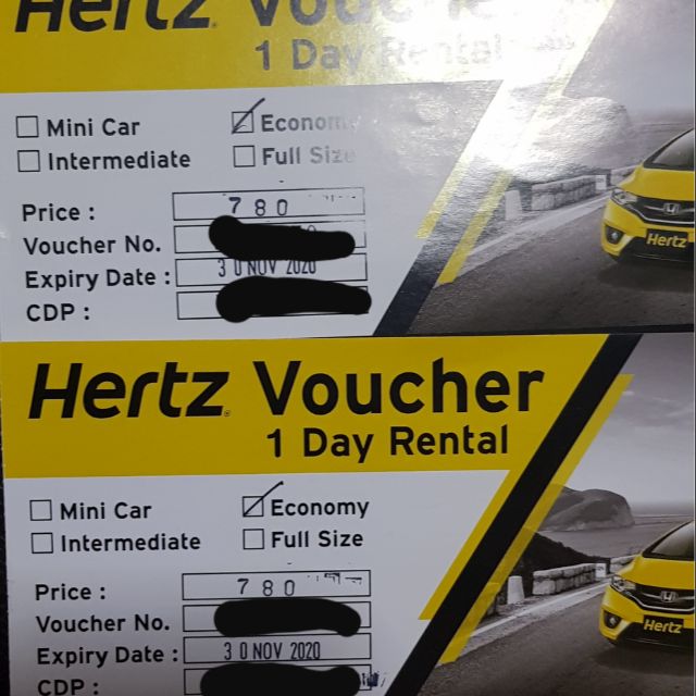 บัตรรถเช่า Hertz Voucher