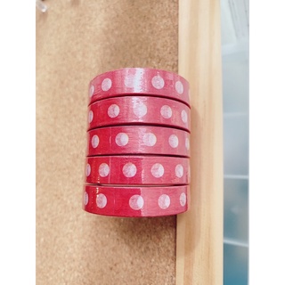 🔴⚪️Minnie Mouse Red Dot washi tape สติ๊กเกอร์ วาชิเทป เทป ลาย จุด แดง มินนี่ Disney ⚪️🔴