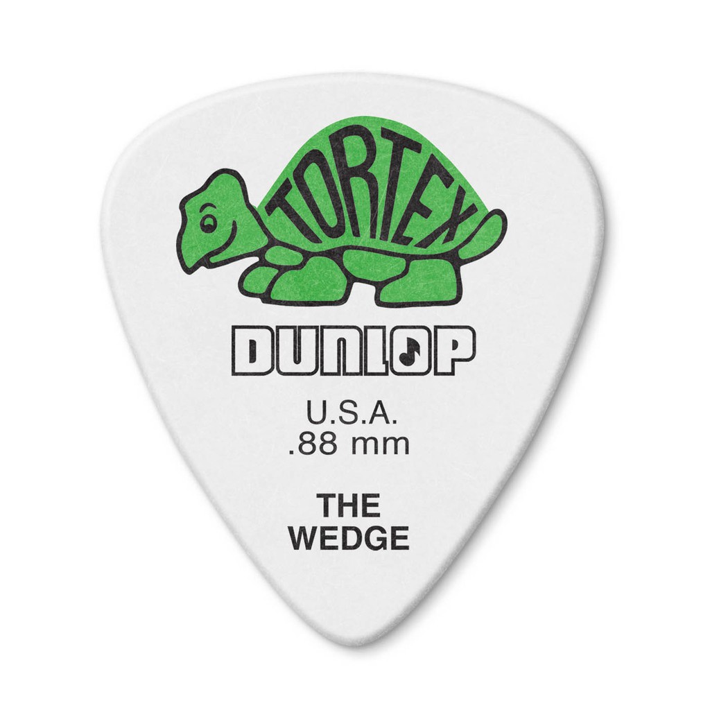 ปิ๊กDunlop รุ่น TORTEX WEDGE 0.88 mm เขียว ปิ๊ก  ปิ๊ค ปิ๊กกีต้าร์
