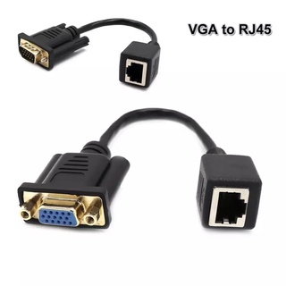 VGA To RJ45อะแดปเตอร์VGA ExtenderชายไปยังLan Cat5 Cat5e RJ45 Ethernetสายเคเบิลอะแดปเตอร์หญิงคุณภาพอุปกรณ์เสริมสต็อกd