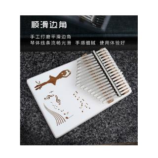 แบบพกพา 17 การ์ดเสียงนิ้วหัวแม่มือเปียโนน้ำเหลือง kalimba kalimba นิ้วเปียโนเครื่องดนตรีเริ่มต้นรายการ