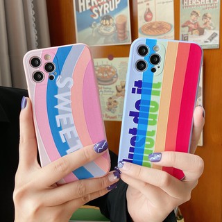 เคสกันกล้องสีพาสเทล สำหรับไอโฟน ลายสวย สไตล์ instagrams  ข้างในเป็นกำมะหยี่