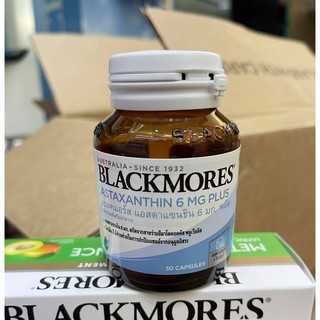 😆😆Blackmores Astaxanthin 6mg. Plus (แบลคมอร์ส แอสตาแซนธิน 6 มก. พลัส) 30 แคปซูล