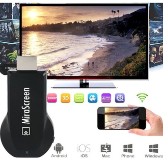 มือถือเข้าทีวีออกTV wireless HDMI TV ของเเท้รองรับความระเอียด1080p mx wireless display สีดำ