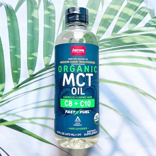 (Jarrow Formulas®) Organic MCT Oi Keto Friendly l, Unflavored 473 ml น้ำมัน MCT น้ำมันมะพร้าวออร์แกนิค 100% คีโต