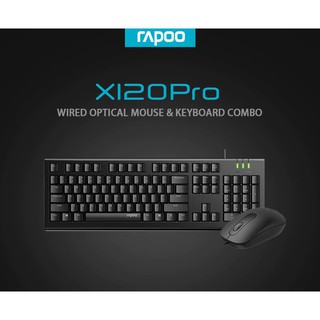 Rapoo รุ่น X120Pro Wired Optical Mouse &amp; Keyboard Combo