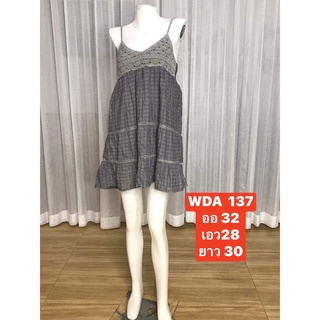 WDA 137  พร้อมส่ง มินิเดรสสายเดี่ยว ชุดเดรสสั้น  เดรสแฟชั่น