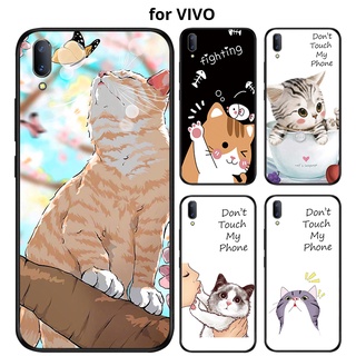 เคส VIVO Y02 Y16 Y02S Y20 Y20S Y20T Y12A Y12S Y20SG Y01 Y15A Y15S Y20I Y21S Y3S T1 T1x Y33T Y21T 5G Y33s Y21 2021 Y12 Y17 Y15 Y11 Y11D Y12i Y19 มือถือสำหรับเคสโทรศัพท์มือถือลายการ์ตูนแมวสําหรับ