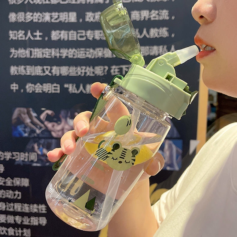 กระติกน้ำเด็ก พร้อมส่ง ขวดน้ำเด็กไปโรงเรียนมีหลอด วัสดุ Tritan Bpa Free Water Bottle for Kids 650ml ราคา ถูกที่สุด ดีลบีเคเค แกลเลอรีภาพที่ 7