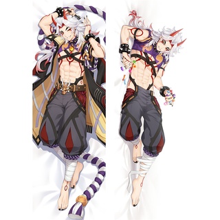 ใหม่ ปลอกหมอน ลายอนิเมะ Genshin Impact Arataki Itto Dakimakura ขนาด 60x180 ซม. สําหรับตกแต่งห้องนอน