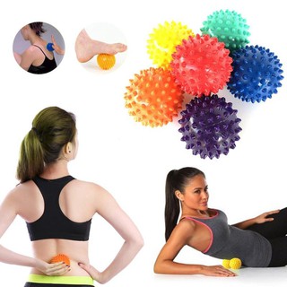 ลูกบอลหนาม นวดคลายเครียด ลูกบอล Yoga โยคะ ขนาด 7.5 - 9.5ซม. ชวยกระตุนการสัมผัส PVC thorn ball massage grip ออกกำลังกาย