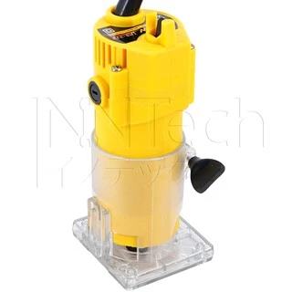 DELTON เครื่องเซาะร่อง ทริมเมอร์ 620 วัตต์ เครื่องเซาะร่องไม้ 1/4 นิ้ว เร้าเตอร์ Wood Trimmer รุ่น TMD-773 - สีเหลือง