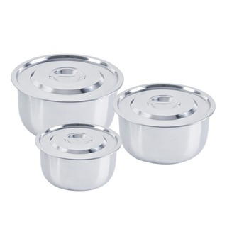 ชุดหม้อแขก ขนาด 28, 32 และ 36 ซม. ชุด 3 ใบ 3-piece set of 28, 32 and 36 cm pots. Set of 3