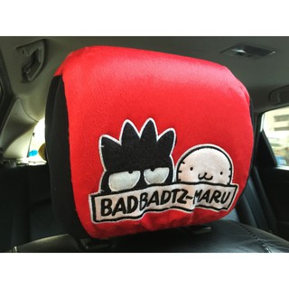 ลิขสิทธิ์แท้ หุ้มหัวเบาะรถยนต์ แบดแบดมารุ 1 ชิ้น สีแดง Bad Badtz Maru Head Rest Cover Red