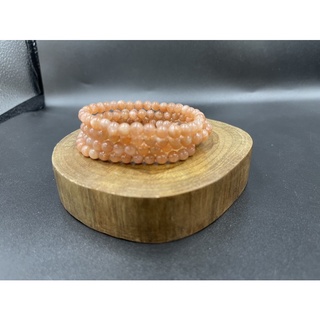 peach moonstone bracelet bead