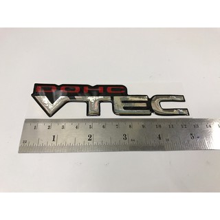 สติ๊กเกอร์เคลือบเรซิ่น DOHC VTEC ตัวนูน