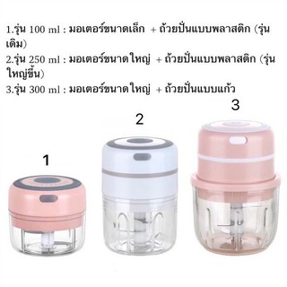 เครื่องปั่น แก้วปั่น เครื่องปั่นผลไม้ไฟฟ้ามินิ ผลไม้ พร้อมสายUSB4ใบมีด ความจุ 500ML