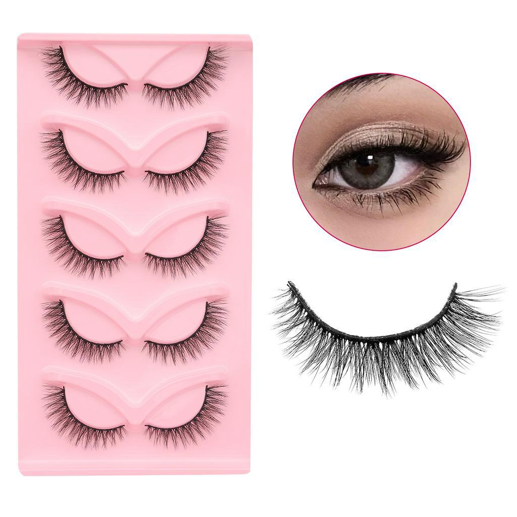 5 คู ่ Milai-YJ-LN85 ขนตา 11 มม.3D C-Curl Lashes ธรรมชาติปุยดูยาว Handmade Extension ขนตาปลอม