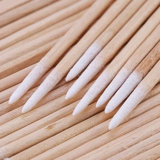 Rou Bao ขายส่ง สําลีก้าน ไม้ทําความสะอาดเล็บ ปลายไม้ หัวสําลี แก้ไขรายละเอียดเล็บ เครื่องมือล้างเล็บ