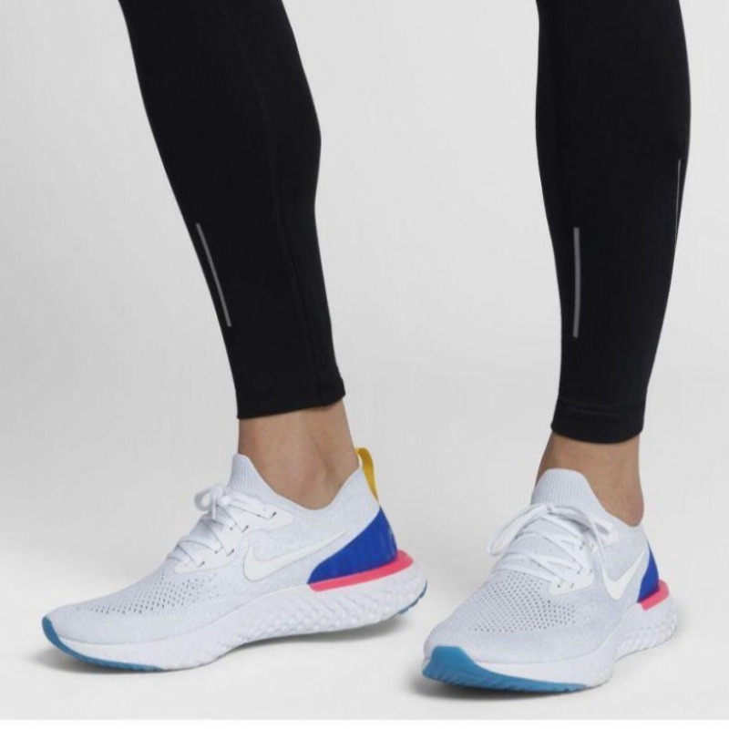 nike epic react white blue pink