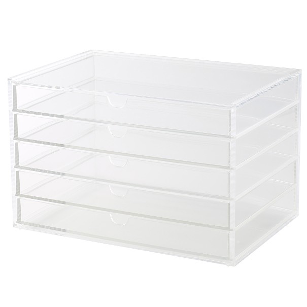 MUJI ลิ้นชัก กล่องเก็บของอะคริลิค มูจิ 5 ชั้น ขนาด 25.5 x 17.0 x 16.0 เซนติเมตร / MUJI - Acrylic 5-L