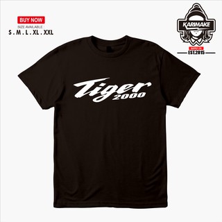 เสื้อยืดผ้าฝ้ายพิมพ์ลายแฟชั่น เสื้อยืด ลาย Honda Tiger 2000 สําหรับรถจักรยานยนต์