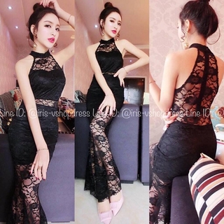 Sexy Dress ลูกไม่ซีทรูหลัง (ดำ)