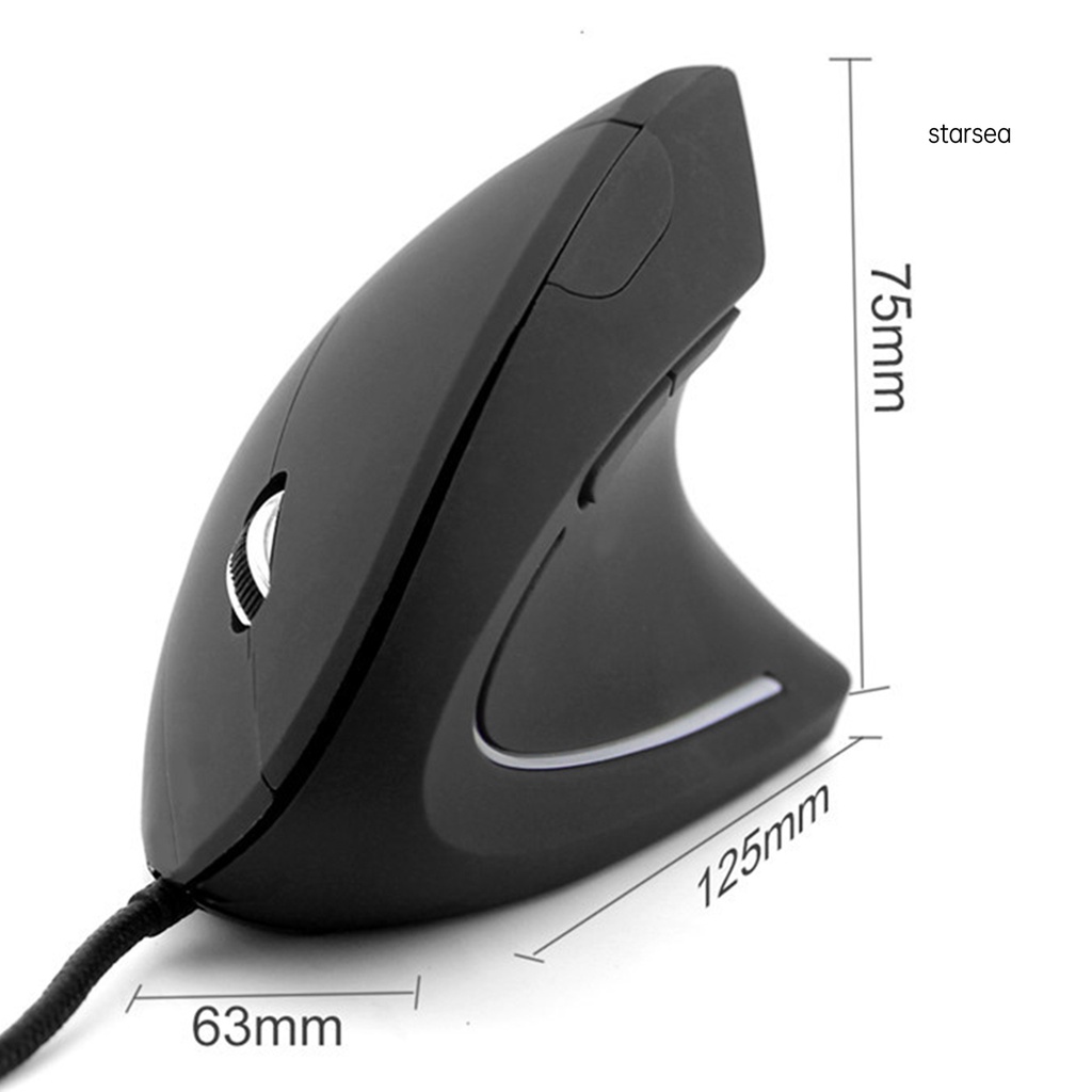 STSE Right Hand Ergonomic LED USB Wired Optical Wrist Mouse for PC ...