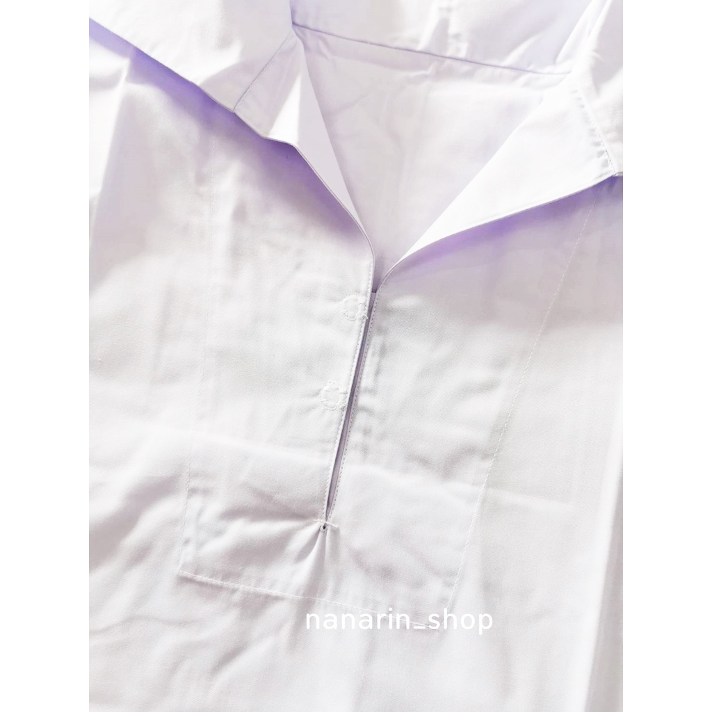เสื้อนักเรียนปกทหารเรือ เสื้อนักเรียนหญิงม.ต้น ตราสมอ แท้100% ราคา ถูกที่สุด ดีลบีเคเค แกลเลอรีภาพที่ 6