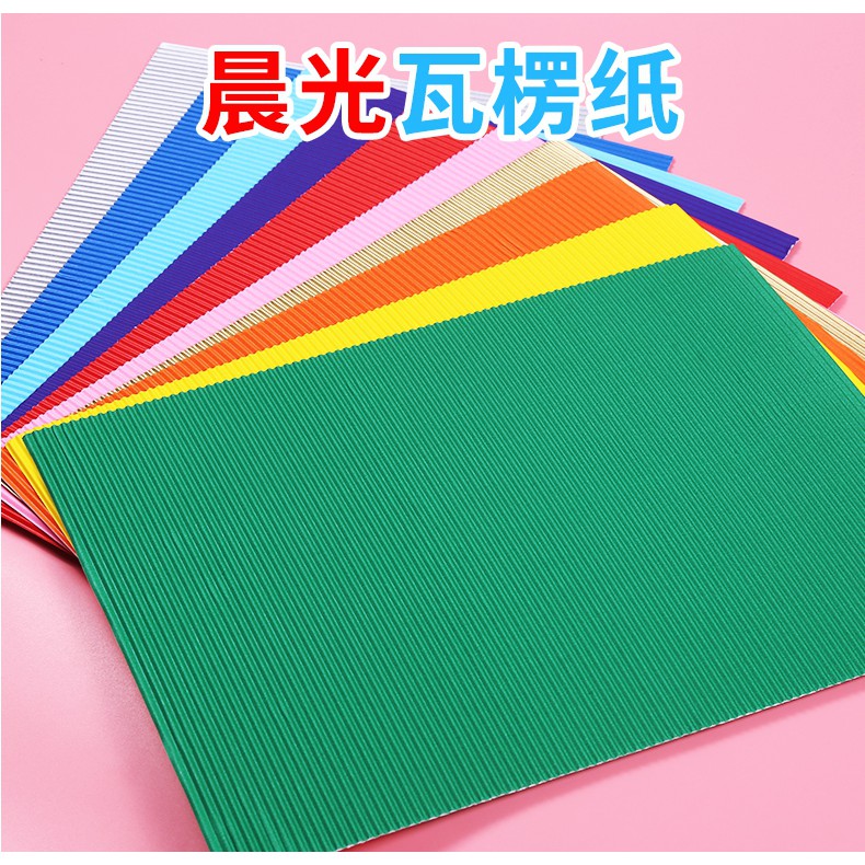 กระดาษลูกฟูกสี ขนาดแผ่น 21*29.7 ซม. (เอสี่) 1 แพคมี 10 แผ่น 10 สี แบนด์ M&G - รูปที่ 6