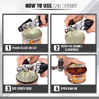 ที่เปิดกระป๋อง ที่เปิดกระป๋องอเนกประสงค์ ที่เปิดขวด can opener วัสดุสแตนเลสเกรดคุณภาพสูง ด้ามจับซิลิโคนกันลื่น Deebilion