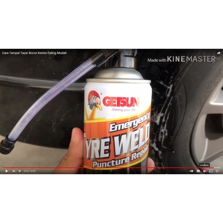 GETSUN EMERGENCY TYRE WELD สเปรย์ปะยางและเติมลมฉุกเฉิน สเปรย์ปะยาง ปะยางรั่วฉุกเฉิน เติมลม อุดรอยรั่วรอยแตก รอยซึมได้ทัน