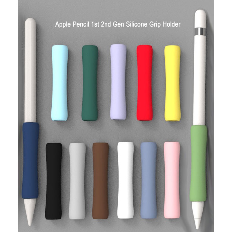 ด้ามจับซิลิโคน ออกแบบตามสรีรศาสตร์ สําหรับ Apple Pencil 1st 2nd Generation iPad Stylus