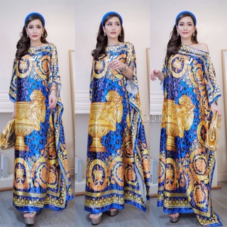 maxidress เดรสซาตินลายใหม่เวอร์ซาเช่ สวยมาก