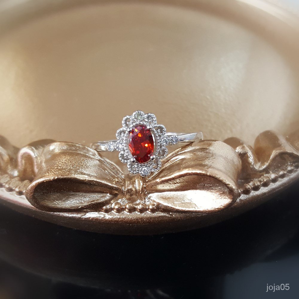 joja05Light Luxury Fashion S925Silver Inlaid Pomegranate Orange Red ...