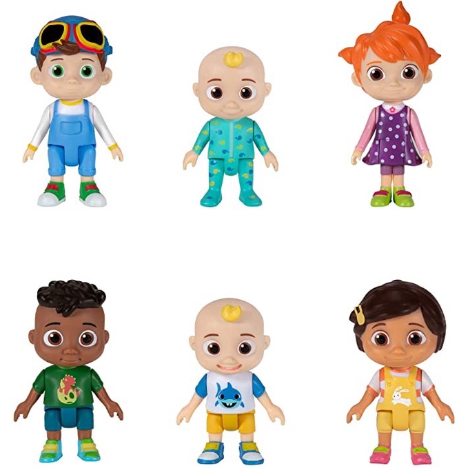 โมเดลฟิกเกอร์ PVC รูปการ์ตูนอนิเมะ Cocomelon Brother Friends Baby JJ ของเล่นสําหรับเด็ก 6 ชิ้น ต่อชุด