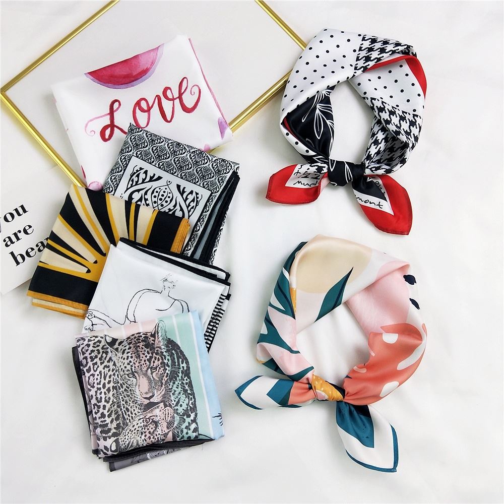 Long Narrow scarf Fashion silk neckerchief used as twilly scarf Hair