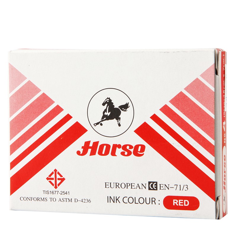 HORSEตราม้า แท่นประทับตรา (เบอร์ 4) 4.8 X 7ซม. - หลากสี จำนวน 1 อัน