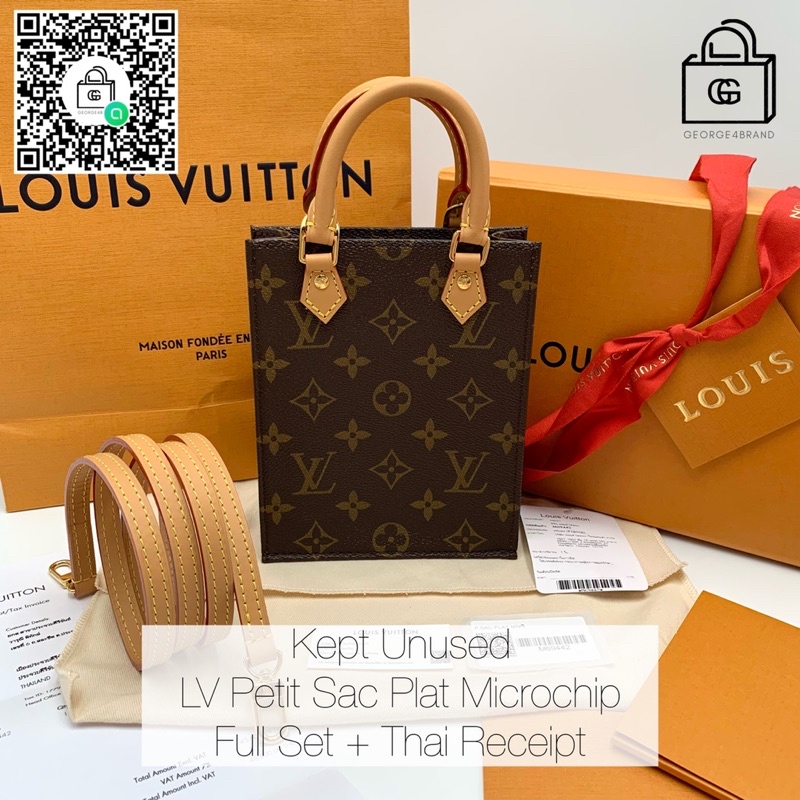 Louis Vuitton LV Microchip Petit Sac Plat Mini Tote – allprelovedonly