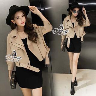 Sevy Crop Wide Collar Jacket