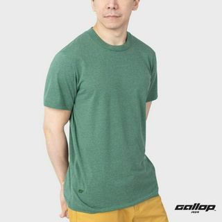 GALLOP : Mens Wear เสื้อยืดคอกลม ผ้าทอพิเศษ ECO Tees (Round-necked) รุ่น GT9141 สี Kale - เขียว