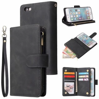 เคส Phone Case for iPhone 17 Pro 16 15 14 13 12 11 6 6s 7 8 Plus Se 2 3 2022 2020 new X Xs Max Zipper เคสเคสโทรศัพท์หนังฝาพับพร้อมช่องใส่บัตรสําหรับ