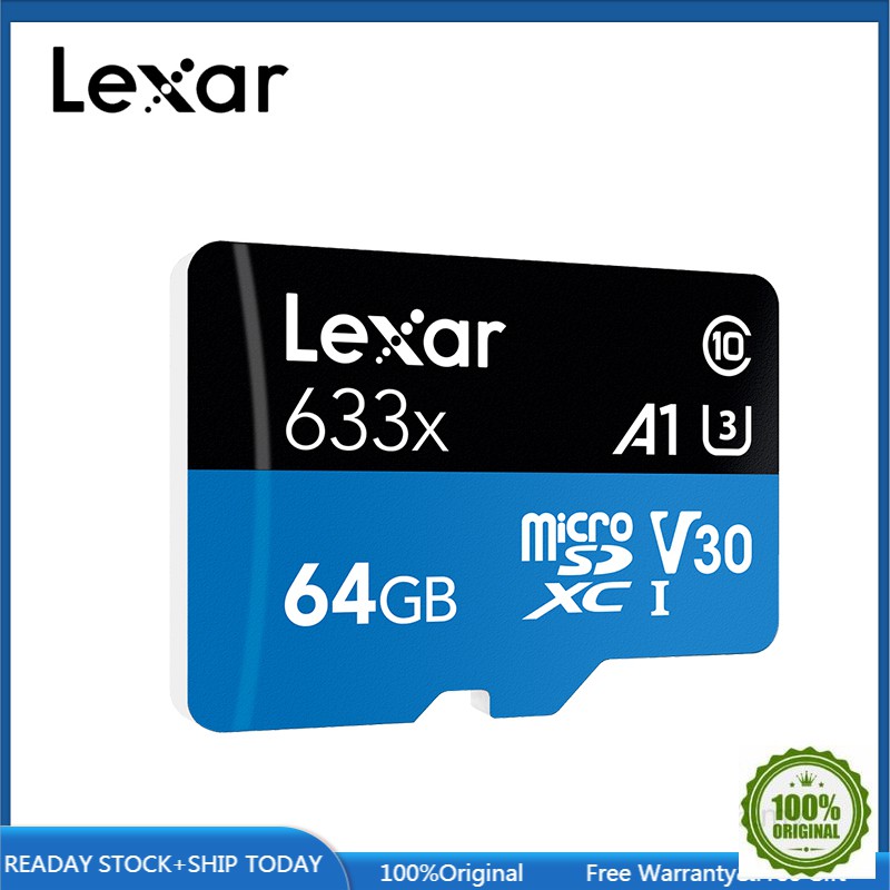 Lexar Memory Card Micro Sd 633x 1000x 32gb 64gb 128gb 256gb 512gb Class